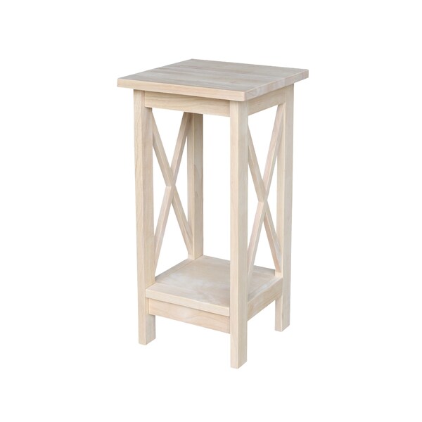 International Concepts Rectangle 24 in X-Sided Plant Stand Ready to, 12 W, 12 L, 24 in H, Wood, Unfinished OT-3071X - main